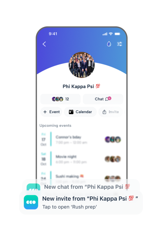 Create a dedicated group for your chapter to blast out 'Rush prep' invites, track brother’s birthdays, and organize house socials. Howbout’s group hub ensures every brother has the most up-to-date schedule right in their pocket, reducing the need for constant GroupMe reminders.